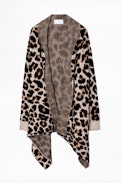 Ana Cachemire Leo cardigan - Women’s draped leopard cardigan.