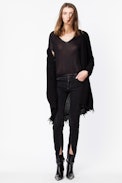 Dina Cow cardigan - Women’s embroidered cardigan.