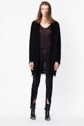 Dina Cow cardigan - Women’s embroidered cardigan.