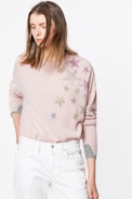 Pull Gaby Star Cachemire - Pull en cachemire rose femme.