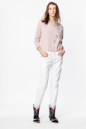 Pull Gaby Star Cachemire - Pull en cachemire rose femme.