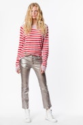 Reglis Stripe sweater - Women’s striped cashmere sweater.