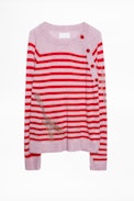Reglis Stripe sweater - Women’s striped cashmere sweater.