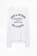 Sweatshirt Upper Blason - Women's white sweatshirt.