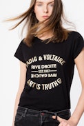 Skinny Foil Blason T-shirt - Women’s black badge T-shirt.
