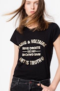Skinny Foil Blason T-shirt - Women’s black badge T-shirt.