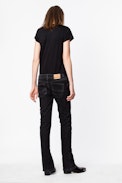 Skinny Foil Blason T-shirt - Women’s black badge T-shirt.