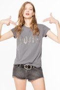 Skinny Strass T-shirt - Slogan T-shirt.