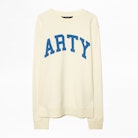 Steeve Print Rock Sweatshirt - Men’s yellow sweatshirt with “ROCK” slogan