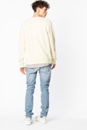 Steeve Print Rock Sweatshirt - Men’s yellow sweatshirt with “ROCK” slogan