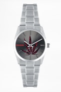Montre Timeless Feuille - Montre en acier argenté à motif