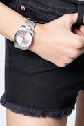 Montre Timeless Glitter - Montre femme en acier, motif imprimé