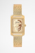 Reloj Timeline Tête De Mort - Reloj dorado para mujer.