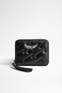 Porte-Monnaie Mini ZV Quilted - Porte-monnaie noir femme en cuir
