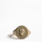 Skull Declaration Ring - Women’s gold-tone ring embellished with rhinestones.