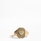 Anello Heart Declaration - Anello dorato da donna con motivo a cuore