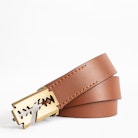 Cinturón Blade - Cinturón color camel de piel para hombre