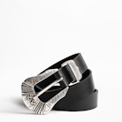 Ceinture Alton - Ceinture noire femme en cuir