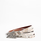 Cinturón Studio 54 - Cinturón blanco de piel para mujer