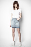 Juicy Denim Blue Skirt - Women’s short blue skirt.