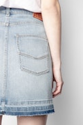 Juicy Denim Blue Skirt - Women’s short blue skirt.