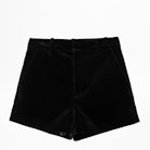 Short Pink Velvet - Short en velours noir femme.
