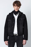 Base Denim Jacket - Men's black Zadig&Voltaire jacket.