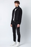 Base Denim Jacket - Men's black Zadig&Voltaire jacket.