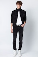 Base Denim Jacket - Men's black Zadig&Voltaire jacket.