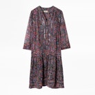 Vestido Rimo Print Mandala - Vestido negro estampado para mujer.