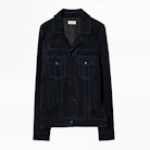 Lawrence Suede Jacket - Men’s navy blue suede leather jacket.