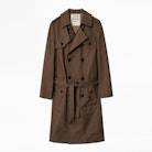 Mia Trench Coat - Women’s brown trench coat.