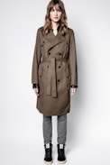Mia Trench Coat - Women’s brown trench coat.