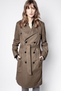 Mia Trench Coat - Women’s brown trench coat.