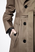 Mia Trench Coat - Women’s brown trench coat.