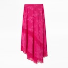 Falda Seda Juliet Jac Paisley - Falda rosa asimétrica para mujer.