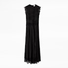Rage Jac Leo Silk Dress - Women's silk short-sleeved long dress.