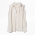 Chemise Trent Satin - Chemise blanche femme.
