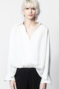 Chemise Trent Satin - Chemise blanche femme.