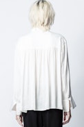 Chemise Trent Satin - Chemise blanche femme.