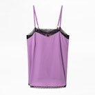 Caraco Soie Camel - Caraco violet en soie femme.