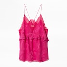Charlie Jac Paisley Silk Camisole - Women’s pink silk and lace camisole.