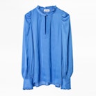 Titu Satin Tunic - Women’s blue tunic.