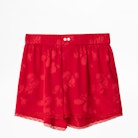 Pax Jac Mandala Silk Shorts - Women’s red shorts.