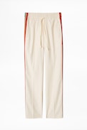 Poème Crêpe Satin Pants - Women’s white pants.