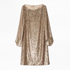 Robe Rim Sequins - Robe femme, à sequins dorés.