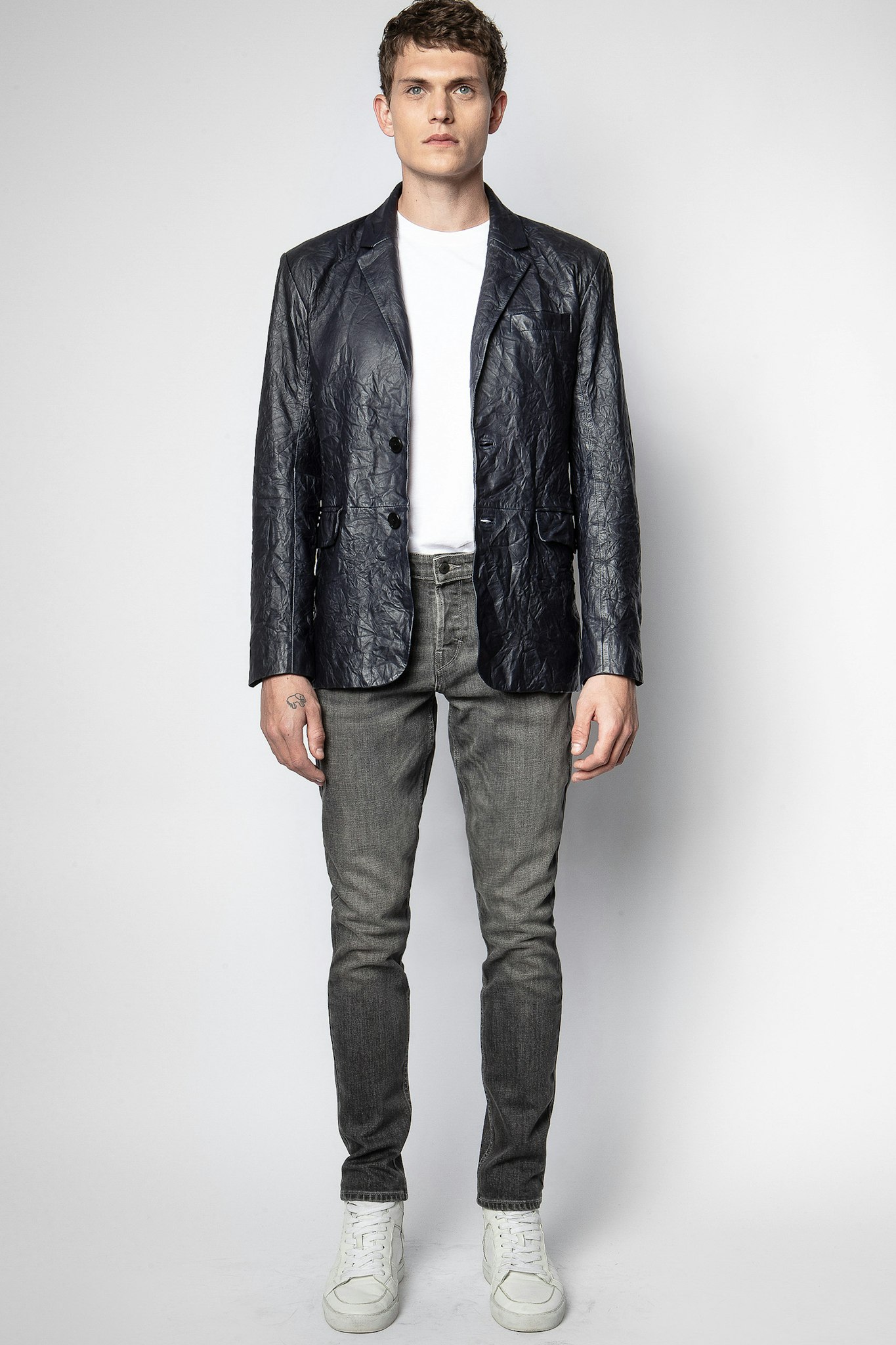 Valfried Crinkle Leather Jacket - jacket men | Zadig&Voltaire