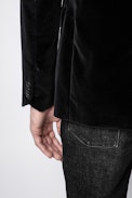 Jacke Valfried Samt - Schwarze Herren-Anzugsjacke aus Samt.