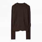 Pull Nicky - Pull marron femme.