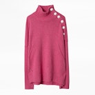 Alma Cachemire Sweater - Women's pink sweater, oversize, in cashmere